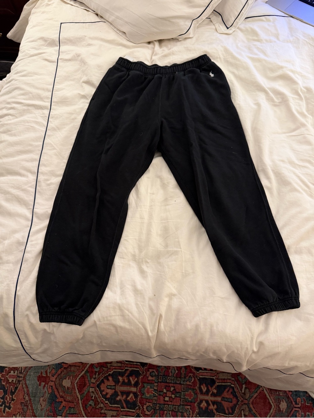 Ralph Lauren Black Elastic-Waist Lounge Pants